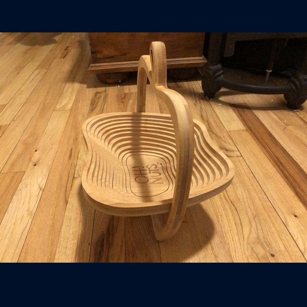 Wooden Collapsible Fruit Bowl--Unique, Decorative!